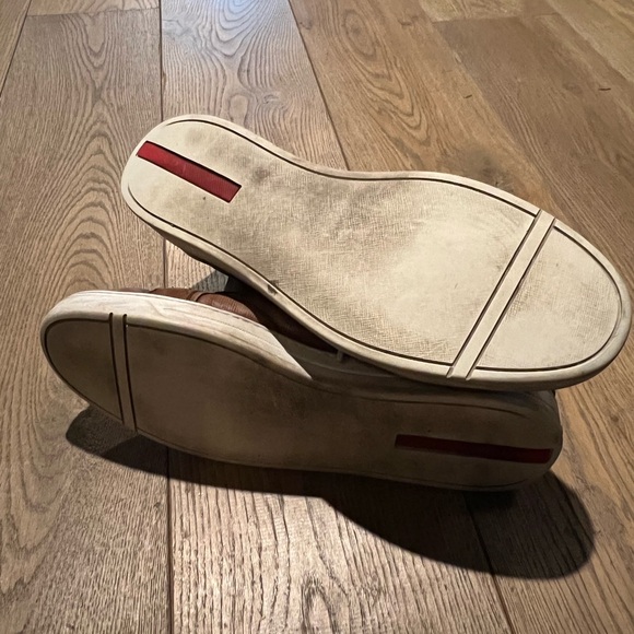 Prada - Saffiano Brown Leather Hightops - Picture 6 of 9